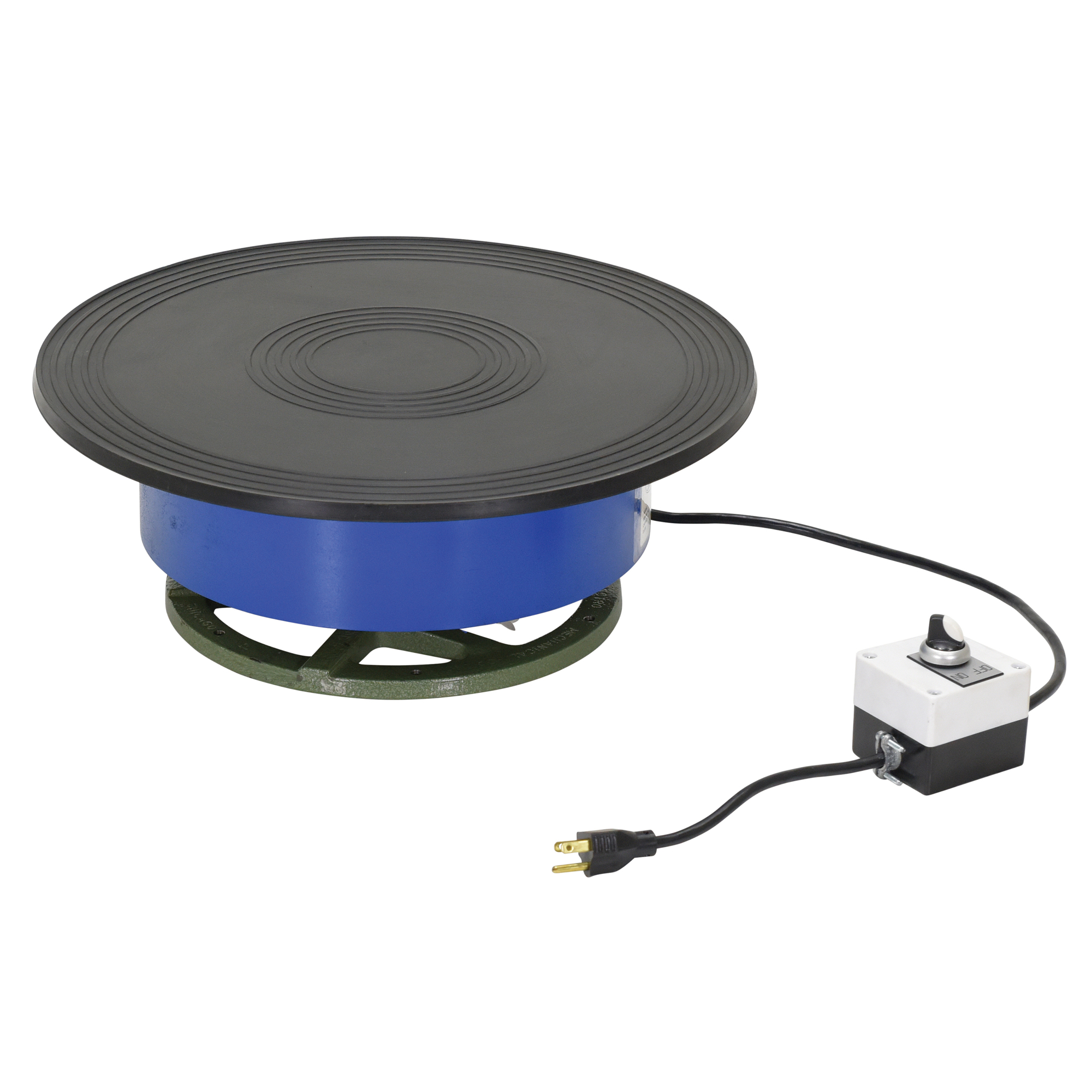 Vestil Steel Clockwise Powered Turntable — 18in. x 18in. x 6.5in., 750-Lb. Capacity, Blue, Model# PT-750